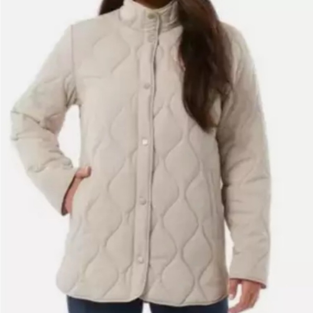 32 Degrees Cream Quilted Puffer Jacket  XL‎